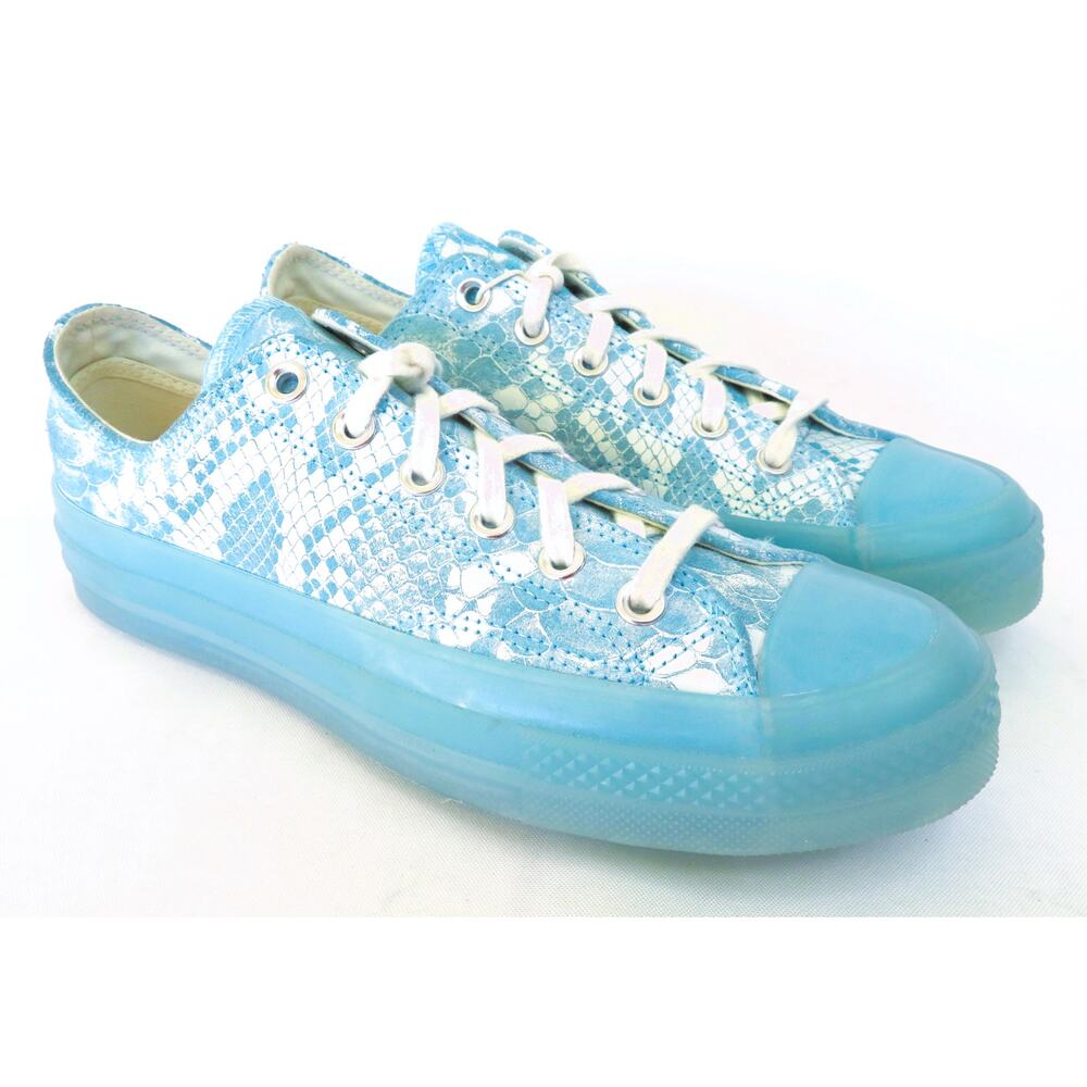 New CONVERSE Wolf Wang Chuck Taylor Python Blue Leather Golf Shoes Women Sz 8.5